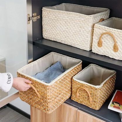Manual woven storage basket Hedgehog Decor