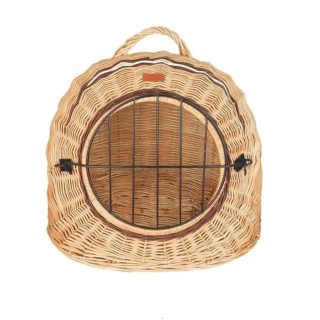 Wicker cat carrier in NATURAL color Hedgehog Decor