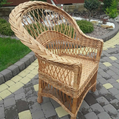 Wicker outdoor chair Hedgehog Decor