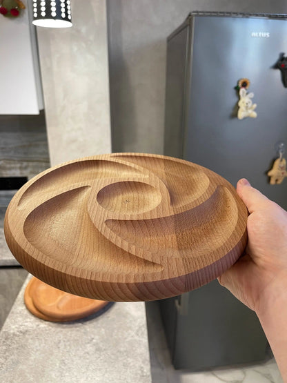 Wooden 4-piece appetizer plate Hedgehog Decor