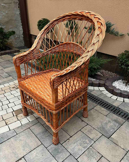 Wicker outdoor chair