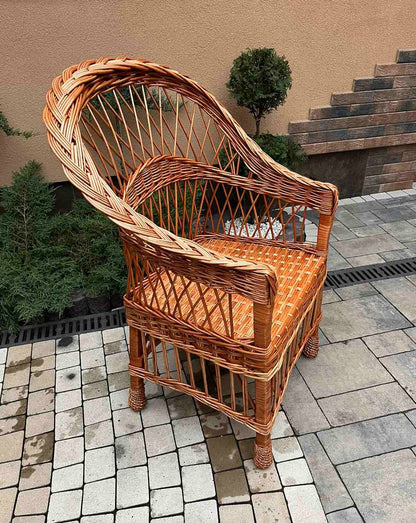Wicker outdoor chair