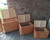Wicker box with a lid