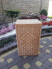 Wicker laundry basket with lid